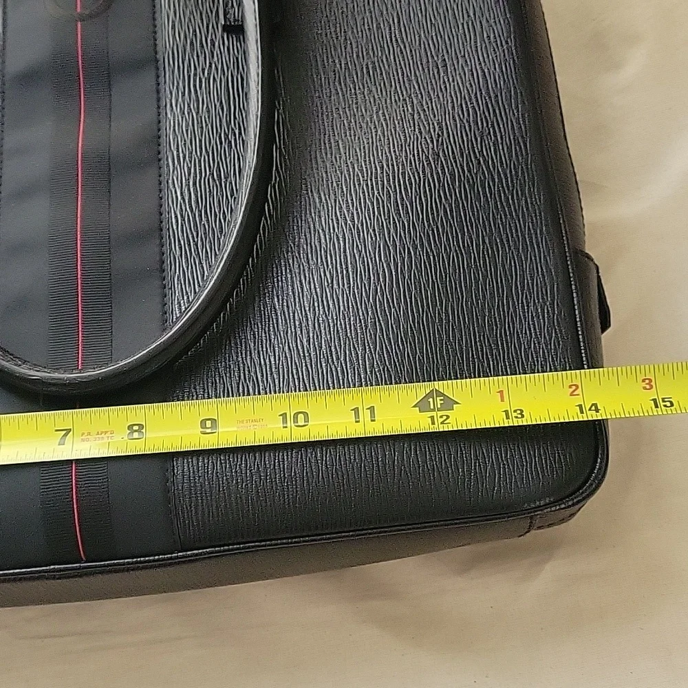 Salvatore Ferragamo Black Leather Laptop Bag